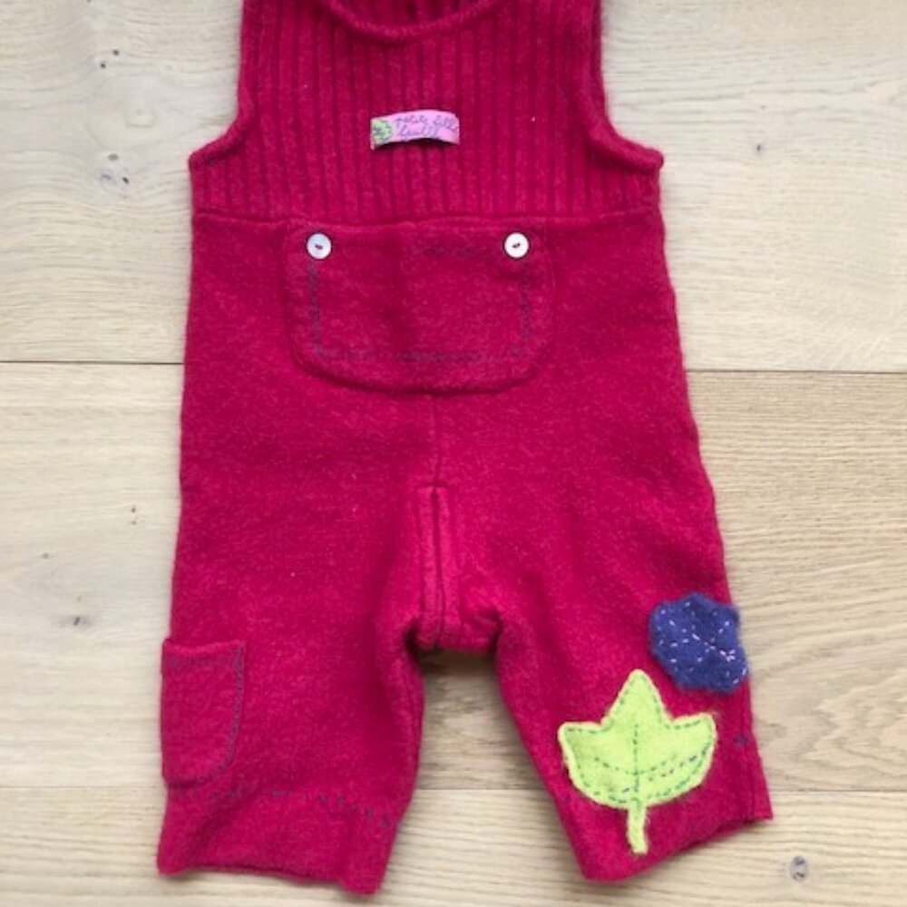 Petite Fille “Feuille” Wool Overalls – Size 18 Months